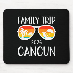 Cancun Mexico Family Trip 2026 Weekend Vacation Mouse Mat