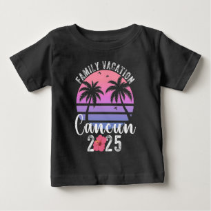 Cancun Mexico Family Vacation 2025 Matching Family Baby T-Shirt