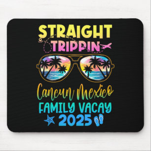 Cancun Mexico Family Vacay Vacation 2025 Straight Mouse Mat