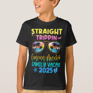 Cancun Mexico Family Vacay Vacation 2025 Straight T-Shirt