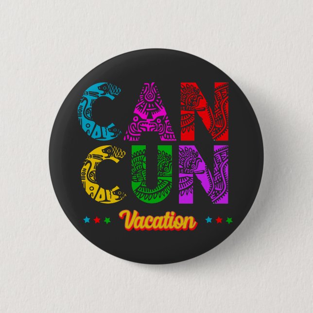 Cancun Mexico Group Vacation Adventure  6 Cm Round Badge (Front)