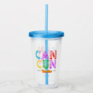 Cancun Mexico Group Vacation Adventure  Acrylic Tumbler