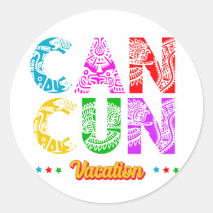 Cancun Mexico Group Vacation Adventure  Classic Round Sticker