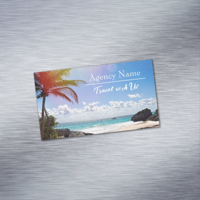 Cancun Mexico Magnetic Business Card (In Situ)