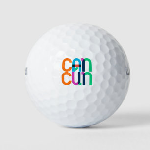 Cancun Mexico Pop Art Letters Golf Balls