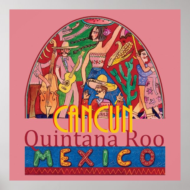CANCUN Mexico POSTER Print (Front)