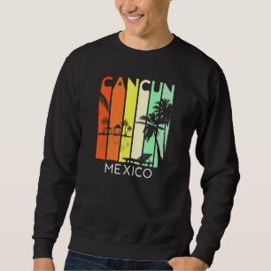 Cancun Mexico Retro Mexican Resort Vacation Girls Sweatshirt