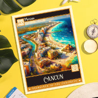 Cancun, Mexico | Retro Painting