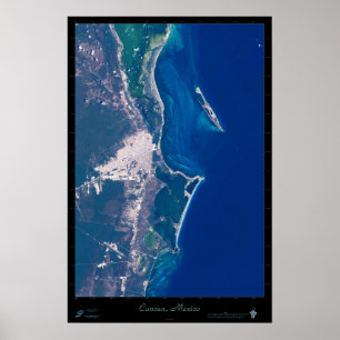 Cancun, Mexico satellite poster