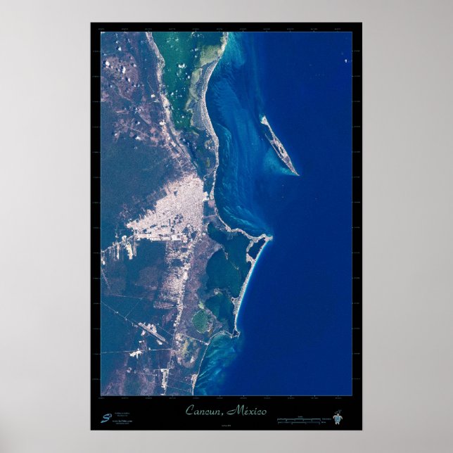 Cancun, Mexico satellite poster (Front)