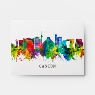 Cancun Mexico Skyline Envelope