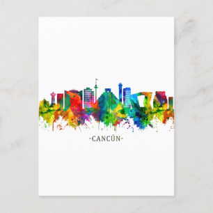 Cancun Mexico Skyline Holiday Postcard