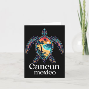Cancun Mexico Souvenir Family Matching Vacation Ca Card