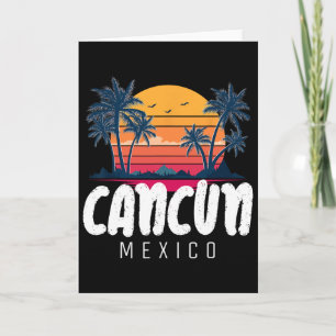 Cancun Mexico Souvenir Family Matching Vacation Ca Card