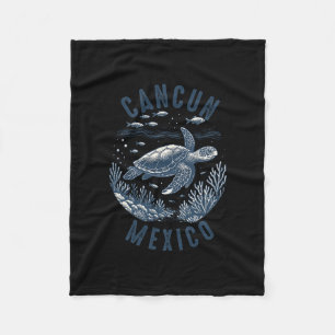 Cancun Mexico Souvenir Family Matching Vacation Ca Fleece Blanket