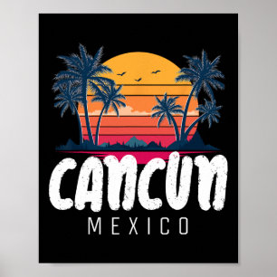 Cancun Mexico Souvenir Family Matching Vacation Ca Poster