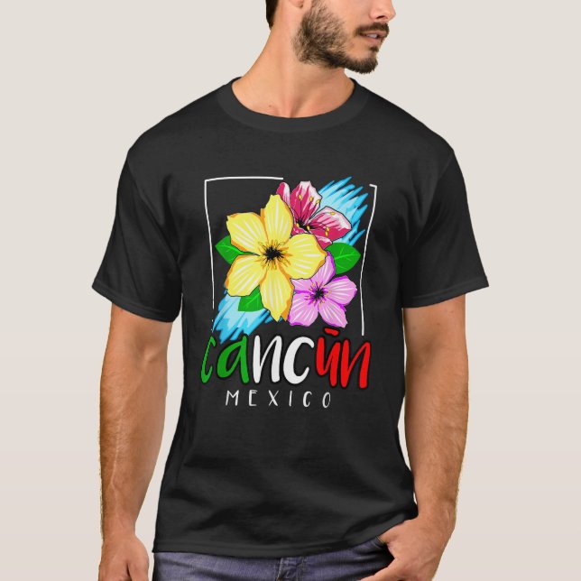 Cancun Mexico Souvenir Gift Spring Break Summer Va T-Shirt (Front)