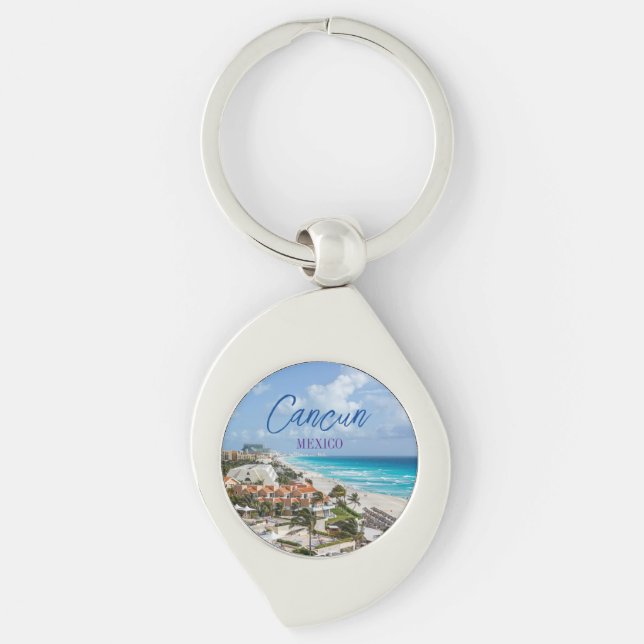 Cancun Mexico Souvenir Key Ring (Front)