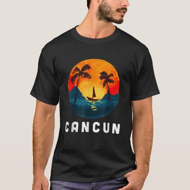 CANCUN MEXICO SUMMER SUNSET VACATION MATCHING FAMI T-Shirt (Front)