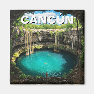 Cancun Mexico Travel Cenote Magnet