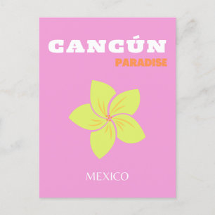 Cancun, Mexico, Tropical Art, Preppy, Preppy Room Holiday Postcard