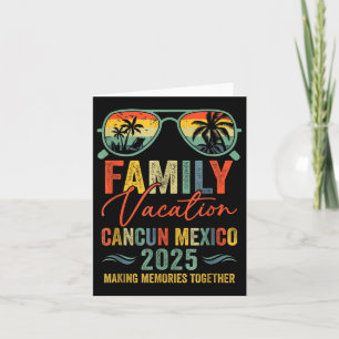Cancun Mexico Vacation 2025 Matching Family Group Card