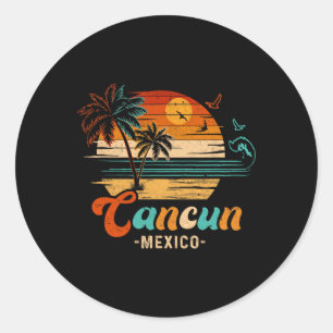 Cancun Mexico Vacation 2025 Matching Family Group  Classic Round Sticker