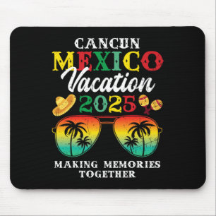 Cancun Mexico Vacation 2025 Trip Beach Matching Fa Mouse Mat