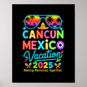 Cancun Mexico Vacation Beach 2025 Trip Matching Gr Poster