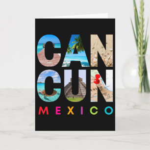 Cancun Mexico Vacation Beach Matching Family Group Card