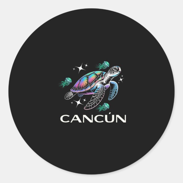 Cancún Mexico Vacationcancun  Classic Round Sticker (Front)