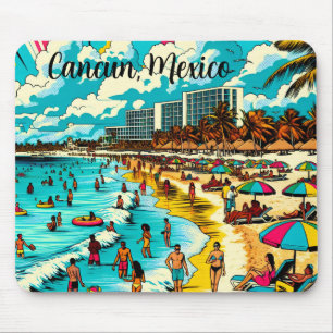 Cancun, Mexico with a Pop Art Vibe Mouse Mat