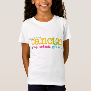 Cancun Play. Splash. Get Wet. Girl's Baby Doll Shi T-Shirt