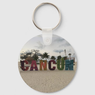 Cancun Sign - Playa Delfines, Mexico #1-1 Keychain