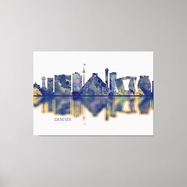 Cancun Skyline Canvas Print (Front)