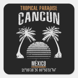 Cancún Square Sticker