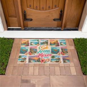 Cancun Sun Sand Mexico Beautiful Beaches Tropical Doormat