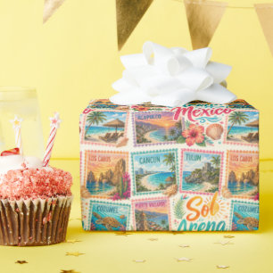 Cancun Sun Sand Mexico Beautiful Beaches Tropical  Wrapping Paper