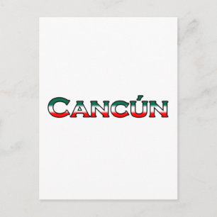 Cancun (text logo) postcard
