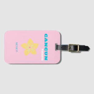 Cancun Travel Art, Travel Art, Preppy, Preppy Room Luggage Tag