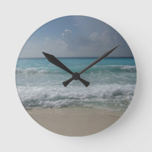 Cancun Waves Wall Clock