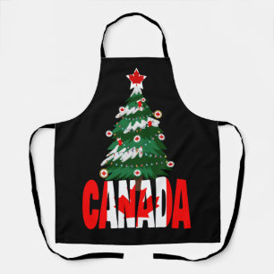 Canda Christmas Canadian Xmas Tree  Apron