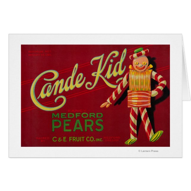 Cande Kid Pear Crate LabelMedford, OR (Front Horizontal)