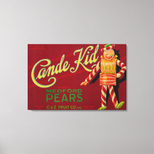 Cande Kid Pear Crate LabelMedford, OR Canvas Print