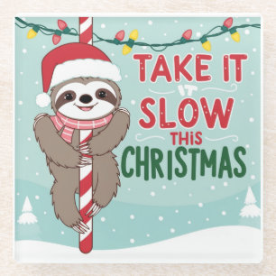 candi cane,merry christmas, season greetings, fath glass coaster