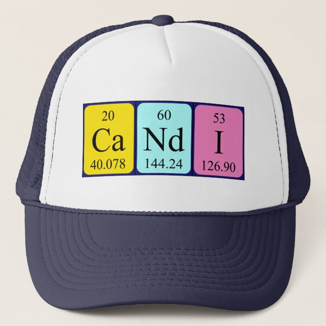 Candi periodic table name hat (Front)
