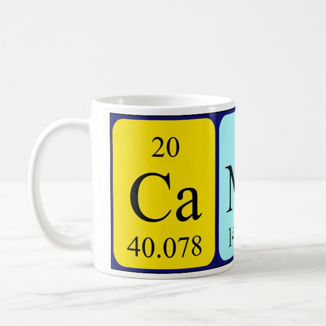 Candi periodic table name mug (Left)