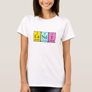 Candi periodic table name shirt