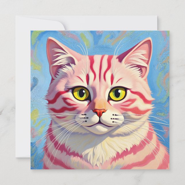 “Candice” A Cherry Striped Mystique – Cat Portrait (Front)