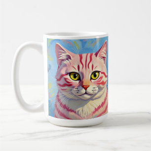 “Candice” A Cherry Striped Mystique – Cat Portrait Coffee Mug